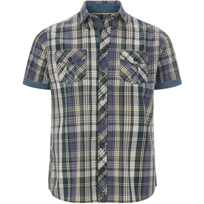 Jan Vanderstorm herren Overhemd Met Korte Mouwen - 45/46 - groen - Plus Size