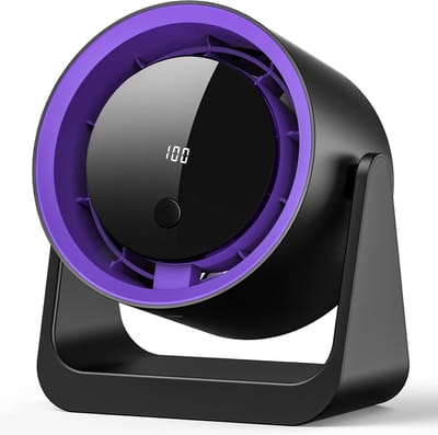 USB-tafelventilator, draagbare stille 5-snelheden ventilator, timer 3-6-9 uur, wand-/tafelbevestiging – krachtige kleine USB-ventilator voor kantoor, thuis, slaapkamer – zomercadeau.