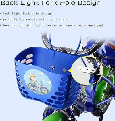Kinderfietsmand - fietsmand scooter - cartoon patroonmand - buiten - kinderwinkelrekken - jongens meisjes - fietsbel kinderfietsbanden - blauw