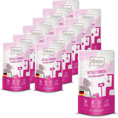 Natvoer Katten - Sappig Varkensvlees - Dagelijkse Voeding - Graanvrij Extra Vlees - 12 x 125g