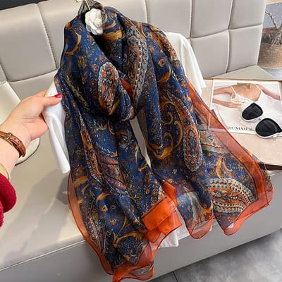 XXL Organza Sjaal Dames – Lichtgewicht & Luchtige Omslagdoek – Perfect voor Strand, Vakantie en Feest – 190 × 135 cm