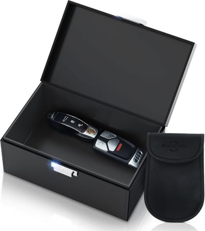 Faraday Box Extra Large 19 x 12 x 9 cm - Anti-Diefstal Kluis voor Autosleutel - Keyless Entry Signaalblokkering - Autobeveiliging - RFID-Beschermhoes - Elektrisch-Geleidend