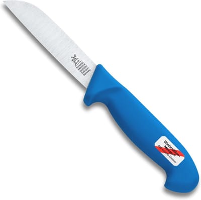 Robert Herder Zwoller Groentemes – Carbonstaal – Lemmet 118 mm – Ergonomisch PP Heft – Blauw