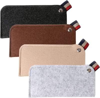 Zachte Draagbare Brillenkoker Set van 4 - Bescherming voor Brillen en Zonnebrillen - Multifunctionele Organizer