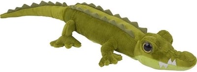 Nature Planet Pluche krokodil - groen - knuffel - 60 cm - speelgoed