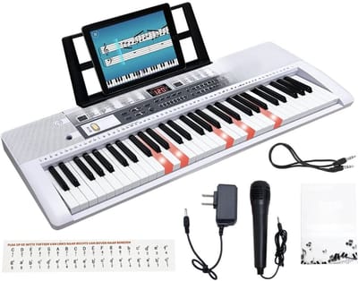 DnA® Elektrische Piano - Piano - Digitale Piano - Piano Keyboard - Piano Keyboard Kinderen - Wit - 21cm x 81cm x 21cm