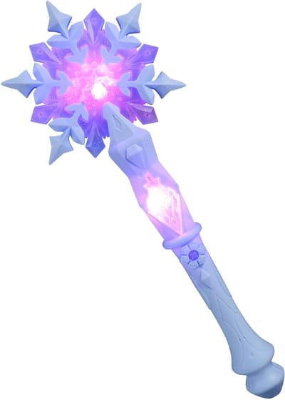 Lichtketting met sneeuwvlokken en toverstaf voor meisjes, ideaal voor cosplay, verjaardagen en feestaccessoires