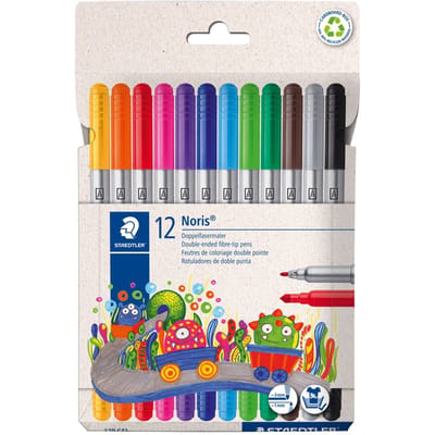Staedtler viltstift Noris Club | geassorteerde kleuren | etui van 12 stuks