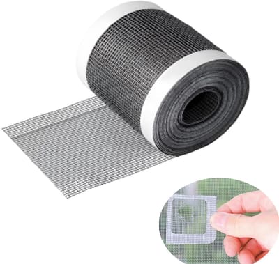 Hor Reparatie Tape - 7cm*3m - Reparatie van horren - Insectengaas voor schermramen - Zelfklevende reparatiepleisters - Hor Reparatie - Op maat te snijden - Voor Het Repareren Van Ramen En Deuren - Zwart