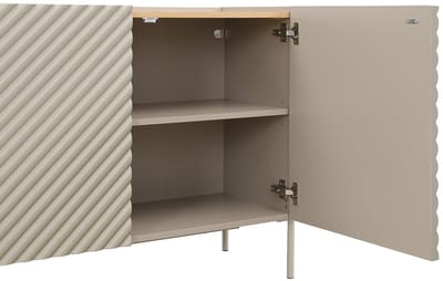 Vente-unique Dressoir met 4 deuren van MDF - Beige en licht naturel - TASIBA
