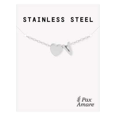 Letter V Armband Zilverkleurig - Stainless Steel - Initiaal & Hartje Hanger - Initialen Armband op Cadeau Kaartje - Pax Amare - 15,5cm + 5cm verstelbaar