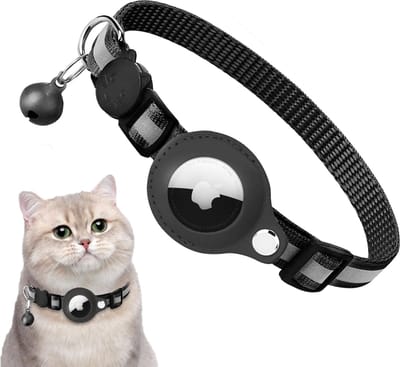 Airtag halsband - Kattenhalsband Airtag - Reflecterend - Airtag Halsband Kat en Hond - Gps Tracker Huisdier - Geschikt Voor Apple AirTag - LOUZIR