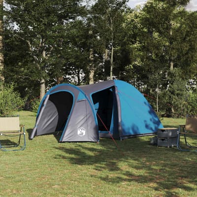 vidaXL - Koepeltent - Koepel - met - dak - met - opslag - Blauw - 384 - x - 254 - x - 170 - cm
