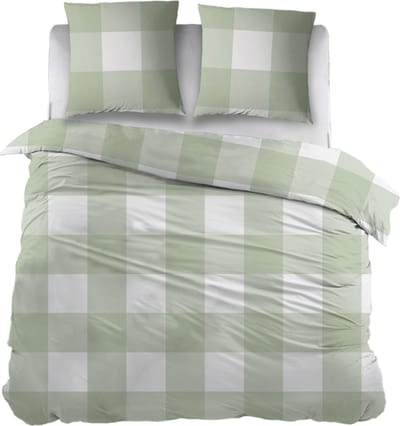 Snoozing Maaike Dekbedovertrek - Eenpersoons - 140x200/220 cm - Green