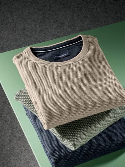 Casa Moda Effen Heren Trui Katoen Met Ronde Hals - XXL