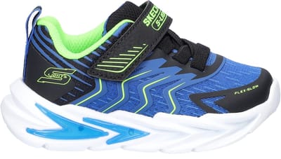 Skechers FLEX-GLOW ULTRA - PRISM-PACER Jongens Veterschoenen - Zwart / Blauw / Lime