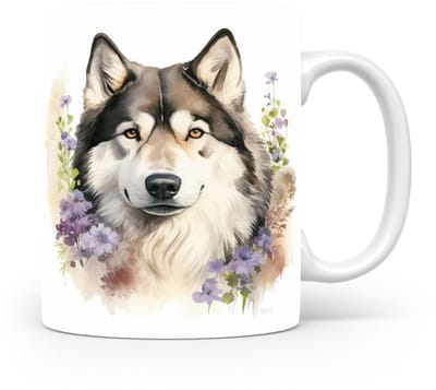 Mok Malamute Beker voor koffie of tas voor thee, cadeau voor dierenliefhebbers, moeder, vader, collega, vriend, vriendin, kantoor, opa, oma, hond, kerst, sinterklaas, verjaardag