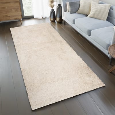 Tapiso Essence Tapijtloper Beige Licht Hoogpolig Woonkamer Hal Slaapkamer Maat- 70x400