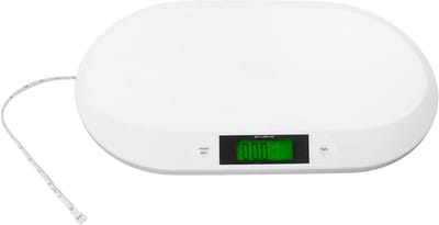 Digitale Baby Weegschaal - Huishoud Weegschaal - Baby Gewicht Meten - Met Tarra Functie - Tot 20 kg - Wit
