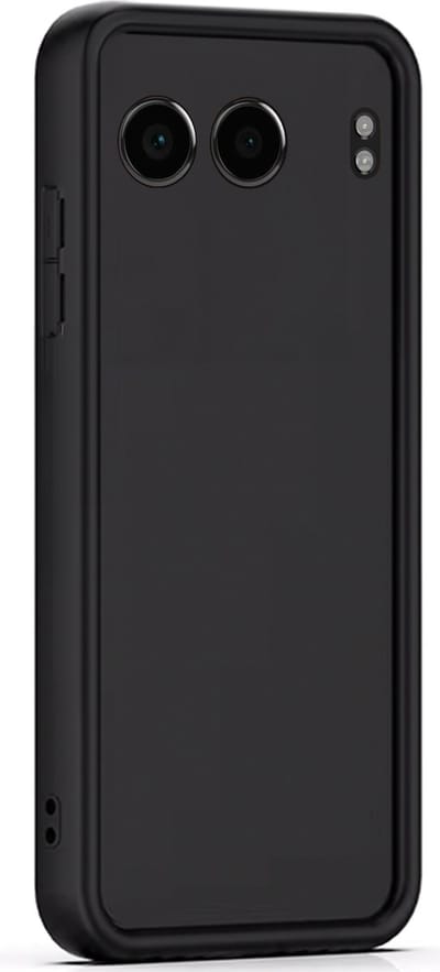 Hoesje geschikt voor OnePlus Nord 4 - Versterkte randen - Bescherming Camera & Scherm - Matte Design Jet Zwart