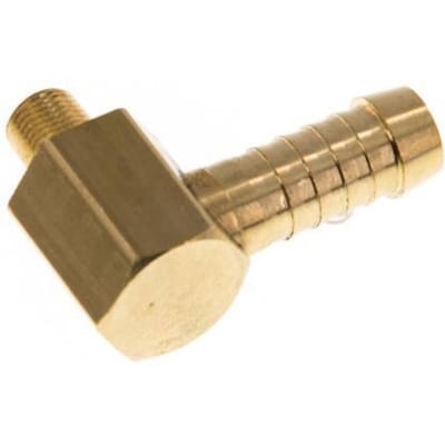 9 mm & M8x0.75 (taps) Messing L-Slangpilaar Met Buitendraad [2 Stuks]