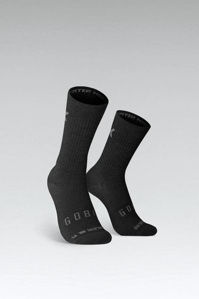 Gobik Fietssokken Winter Merino Unisex Coal - S/M