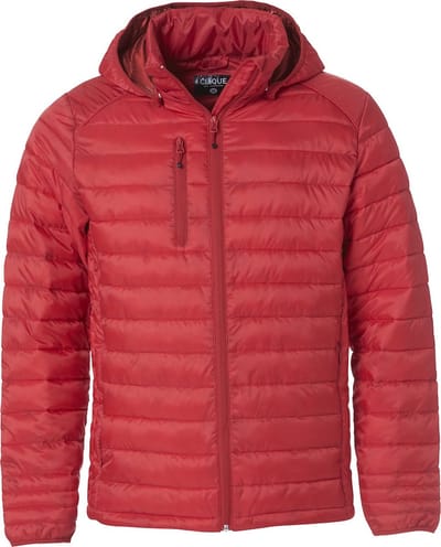 Clique imitatie dons gevoerde jas met capuchon Hudson Heren Rood - Maat XS