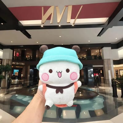 Peluche Mignonne Bubu Dudu Peluche Bubble Tea au Lait Poupée Ours Panda Yier Belle Peluche Cartoon Décoration Intérieure Cadeau de Noël pour Enfants 20CM