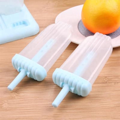 *** Plastic Waterijs Vormen Blauw (Set 6 Stuks) - Icelolly Pop – IJslolly – IJsvormpje – IJsjes Maker - IJsstokjes - DIY Zelf IJs Maken van Heble® ***