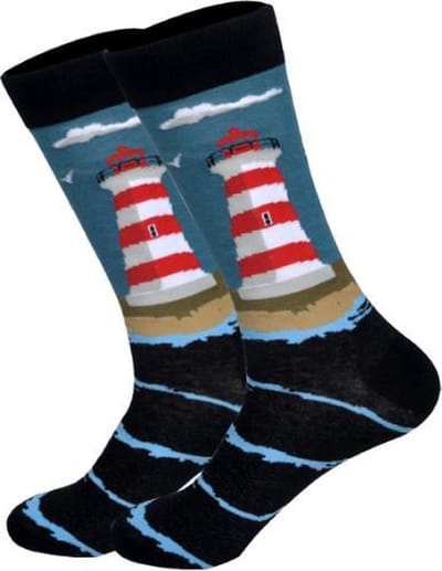 Vuurtoren sokken - Grappig sokken voor dames/kinderen maat 36-40 - Maritiem thema