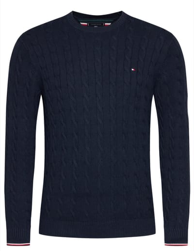 Tommy Hilfiger | Heren | Cable knit Jumper | Black Iris -Donker blauw | S