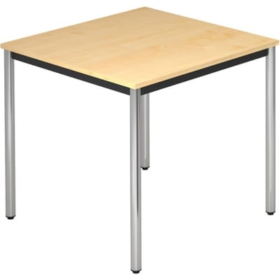 Vergadertafel DR12 »Barcelona« 80x80 cm vierkant onderstel zilver