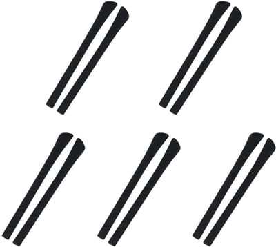 Dailygoods- Siliconen Eindkappen 5 Paar - Antislip - Zacht en Comfortabel - Geschikt voor Brilpoten 1-1,5 mm - Hoogwaardige Siliconen - Geen Schade aan het Oor - Brilbeschermers