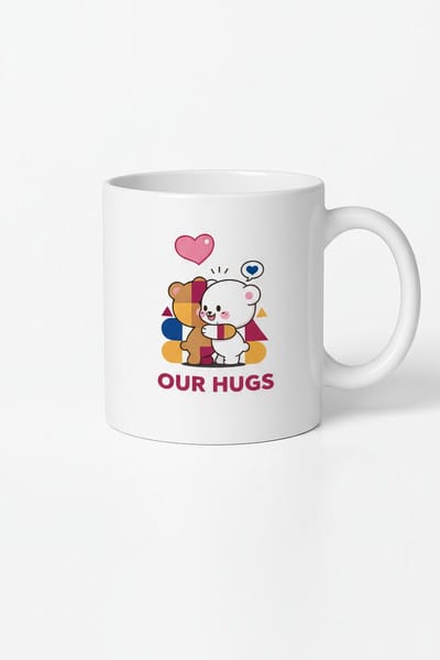 Mok met Knuffelende Beren 'Our Hugs' - Schattig Liefdes & Vriendschap Cadeau