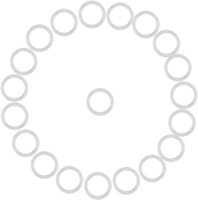 Allecto - O-ringen Fopspeenclips voor Baby's - Siliconen - Veilig - Adapterhouder - Transparant - Dummy - Fopspeenkettingclips - 20 stuks - Geschikt voor - Baby - 2,5 cm