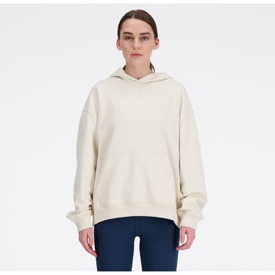 New Balance Leaders In Classics Hoodies Dames - Beige - Maat S - Katoen Fleece