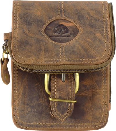 GREENBURRY gordeltas Vintage RV - Beltbag Save Brown bruine
