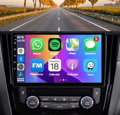 Autoradio 2/32 met Carplay en Android auto | Geschikt voor Nissan Qashqai J11 en X-Trail 3 2013-2018 | Radio scherm met Navigatie | 2013 2014 2015 2016 2017 2018 | X trail xtrail T32