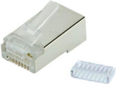 RJ45 krimp connector (STP) voor CAT6 netwerkkabel (vast/flexibel) - per stuk (2-delig)