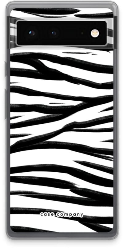Case Company® - Hoesje geschikt voor Google Pixel 6 hoesje - Zebra pattern - Soft Cover Telefoonhoesje - Bescherming aan alle Kanten en Schermrand