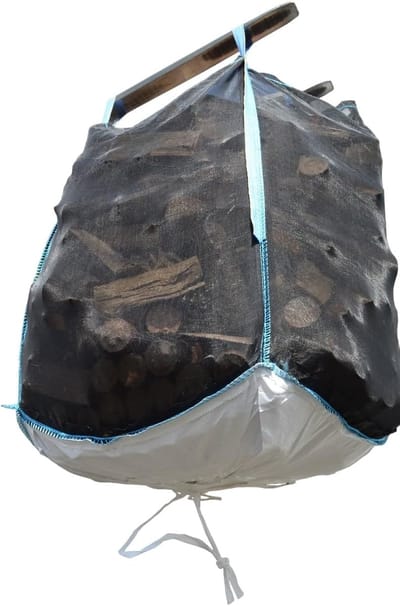 Big Bag 100x100x160 cm met sterbodem en mosquitonet voor hout