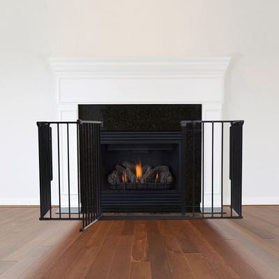 Safetots Meerdere Panelenhek voor Openhaard, 51cm D x 138cm B, Zwart