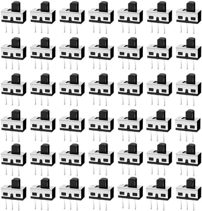 50 Stuks 3-polige Schuifschakelaar 2 Posities SPDT 1P2T Micro Schakelaar voor Elektronische Projecten