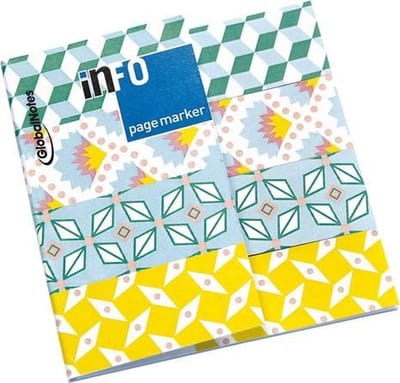 Info Notes Info Page Markers Petit P - 18x70mm - Geel/groen 4x25 vel