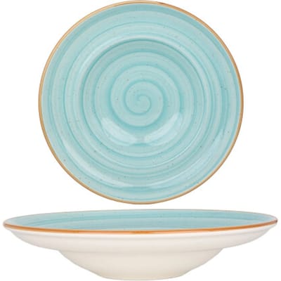 Bonna Pastabord - Aqua - Porselein - 30 cm (550cc) - set van 2