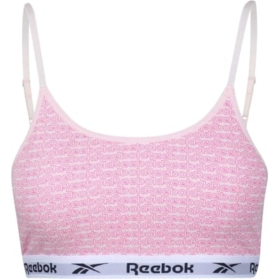 Reebok Crop-top voor dames met herhaald Alta-logo (Roze)