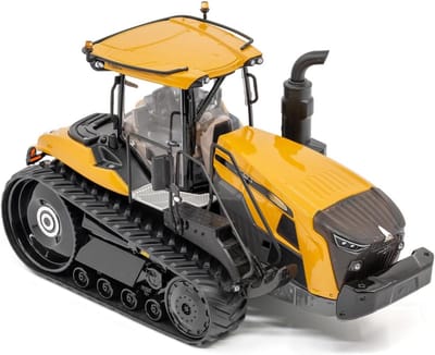 Schaalmodel Tractor - Rupstrekker Model - Verzamelaars Object - Metalen Replica - 11x11.5x21 cm - Geel