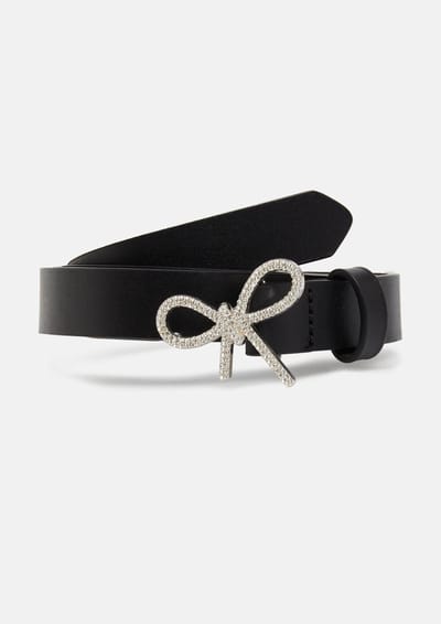 Leren riem met strikgesp voor dames COMMA
