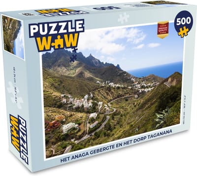 Puzzel Het Anaga gebergte en het dorp Taganana - Legpuzzel - Puzzel 500 stukjes