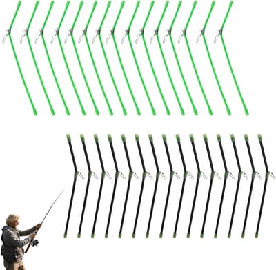 Anti-Tangle Boomset voor Vissen - 15 Stuks van 22cm en 15 Stuks van 20cm - Geschikt voor Zoet- en Zoutwater, Duurzaam PVC Materiaal, Ideaal voor Vissers